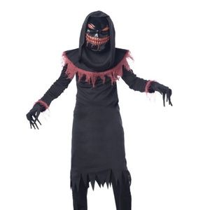 BRAND NEW boy nightstalker reaper halloween costume with light up mask size M